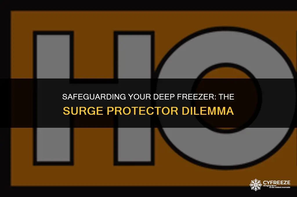 can you put a surge protector on a deep freezer