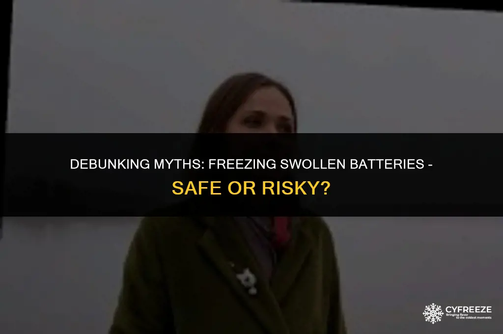 can you put a swollen battery in the freezer