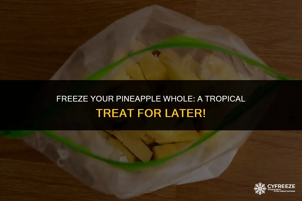 can you put a whole pineapple in the freezer