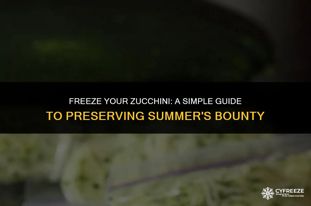 can you put a zuchinni in the freezer