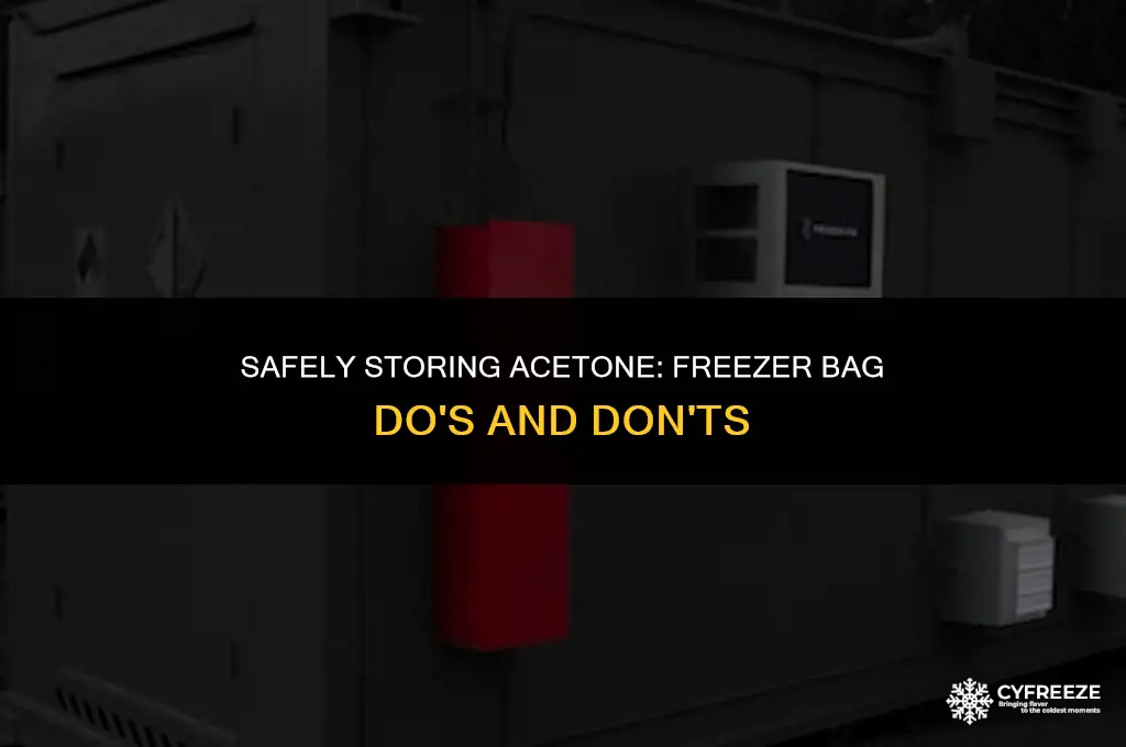 can you put acetone in a freezer bag
