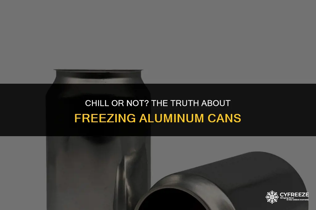can you put aluminum cans in the freezer