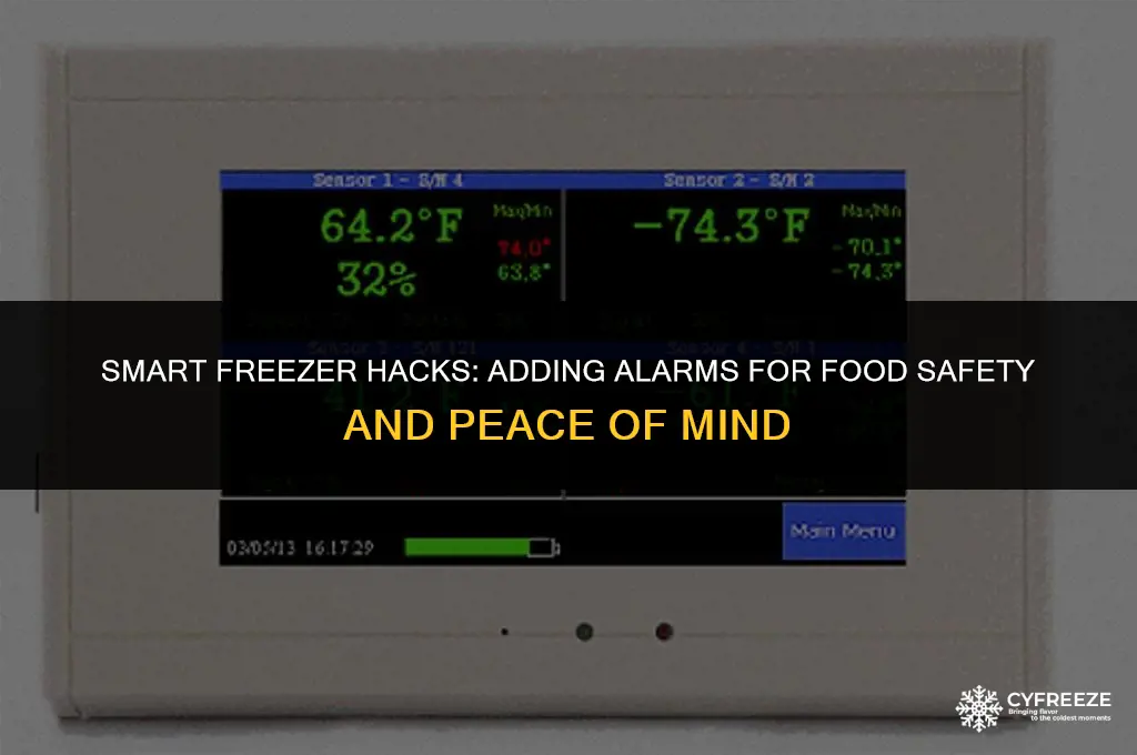 can you put an alarm on your freezer