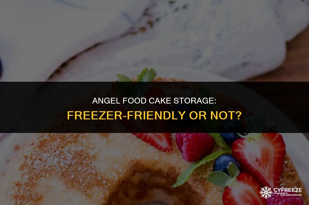 can you put angel food cake in the freezer