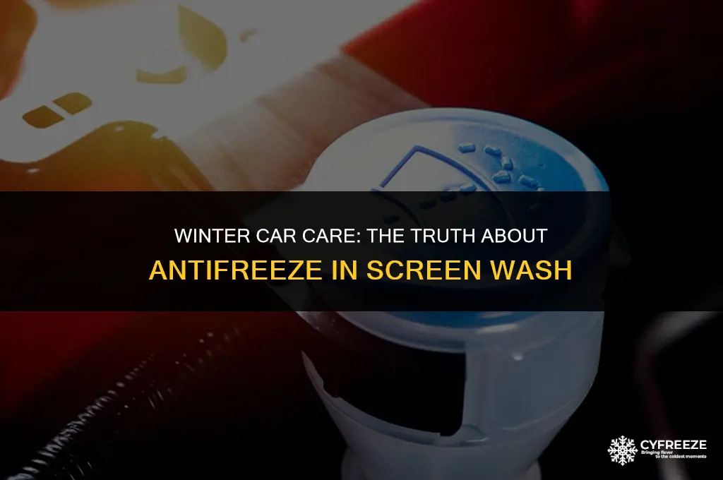 can you put anti freeze in screen wash