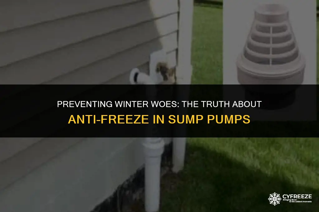 can you put anti-freeze in sump pump