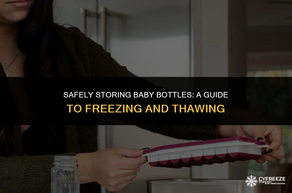 can you put baby bottles in freezer
