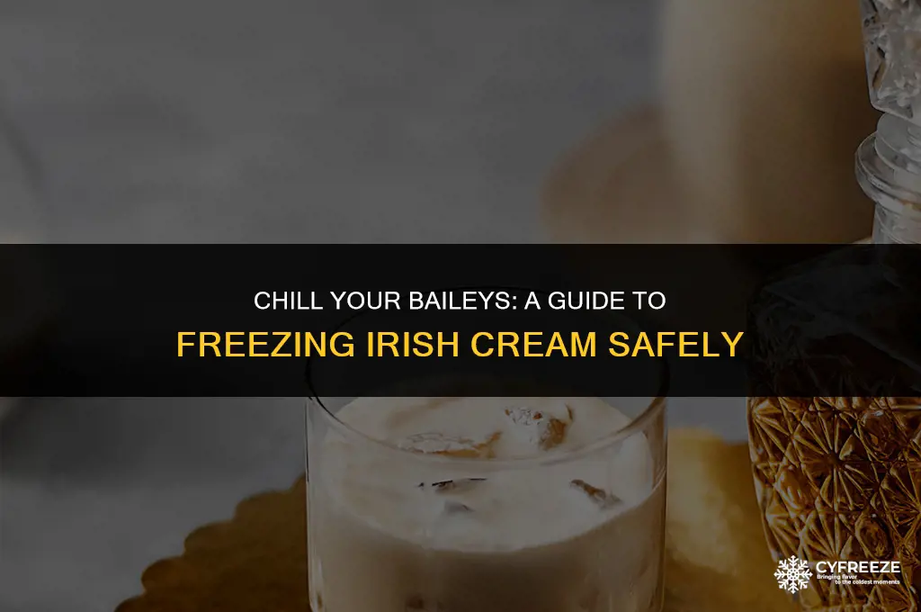 can you put baileys irish cream in the freezer