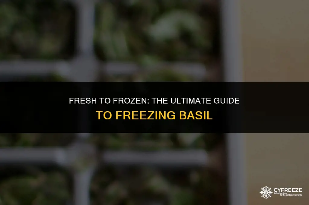 can you put basil in the freezer