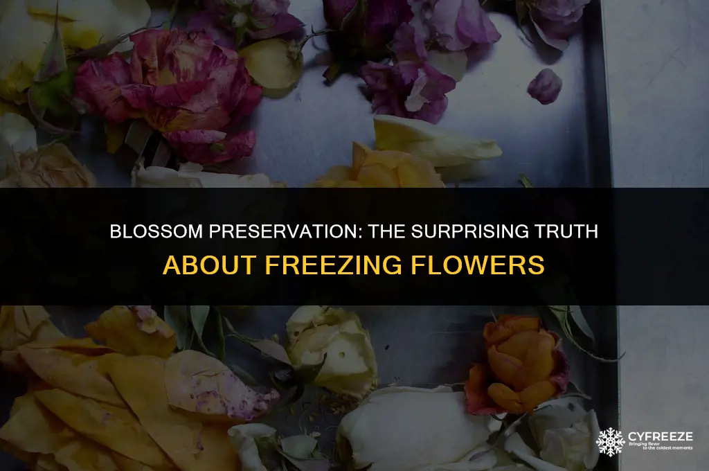 can you put flowers in the freezer