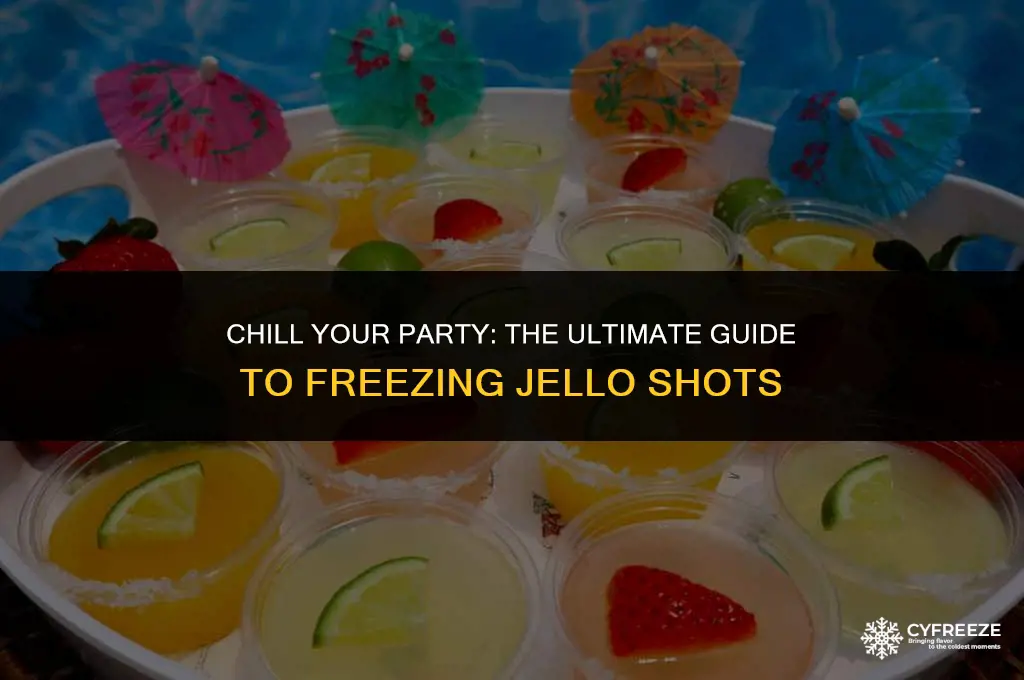 can you put jello shots in the freezer