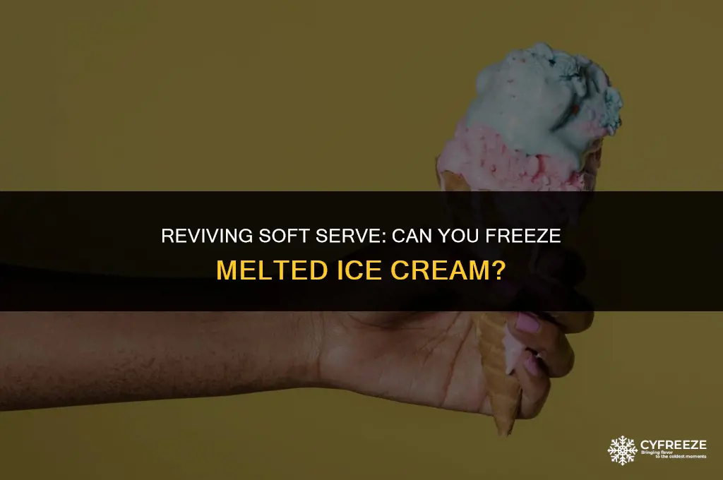 can you put melted ice cream in the freezer