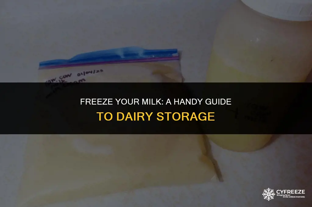 can you put milk in the freezer