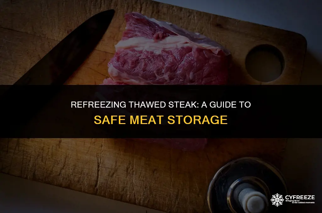 can you put steak back in the freezer after defrosting