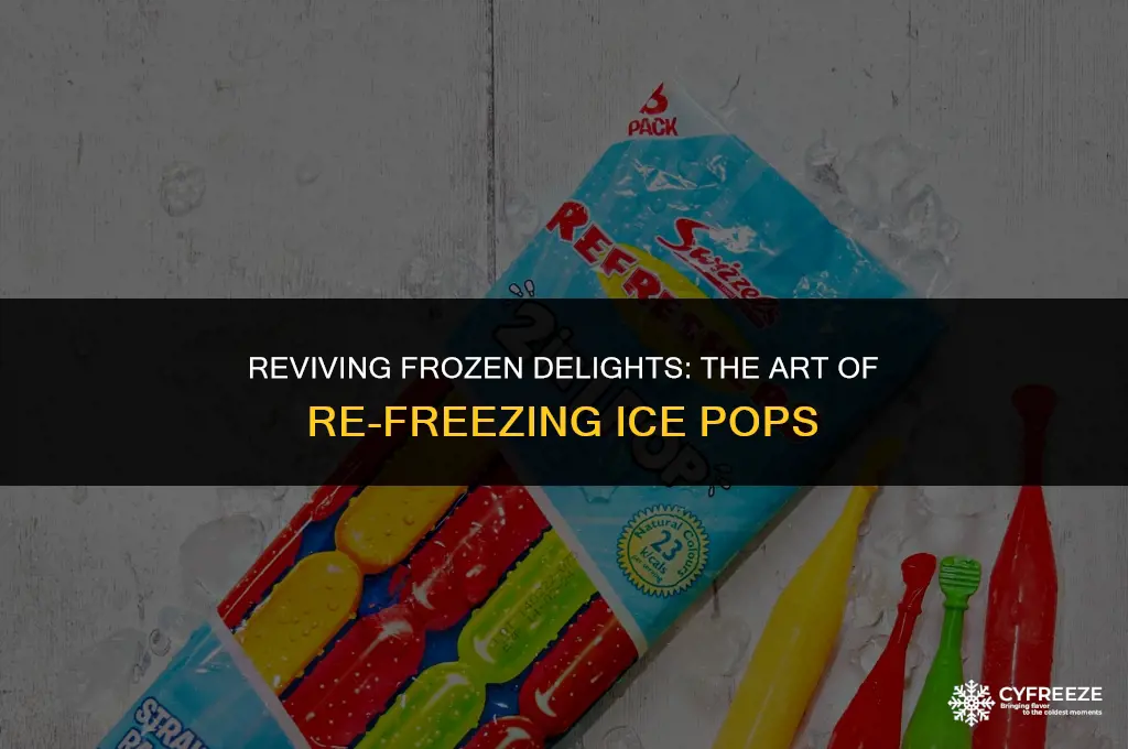 can you re freeze ice pops
