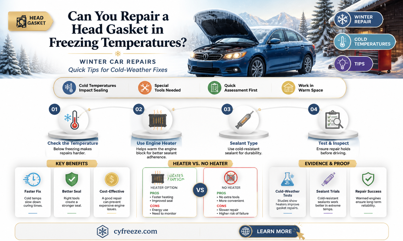 can you do a head gasket in freezing temperature