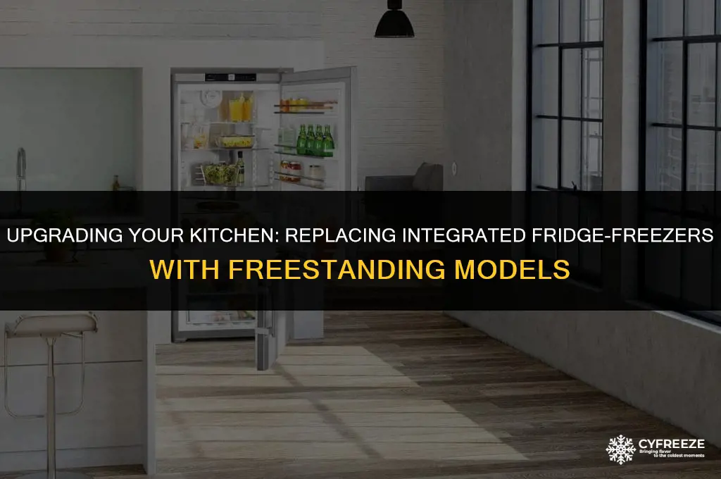 can you replace an integrated fridge freezer with free standing