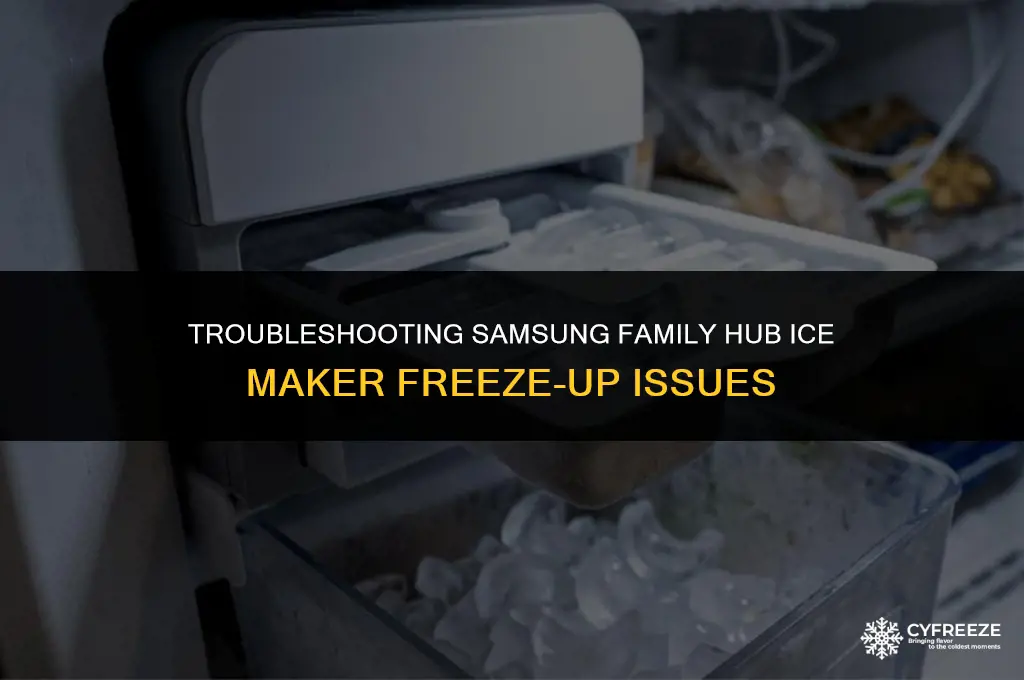 can you samsung family hub ice maker freeze up