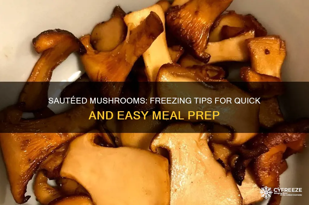 can you saute mushrooms and freeze for later use