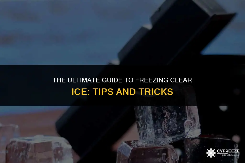 can you save clear ice in the freezer