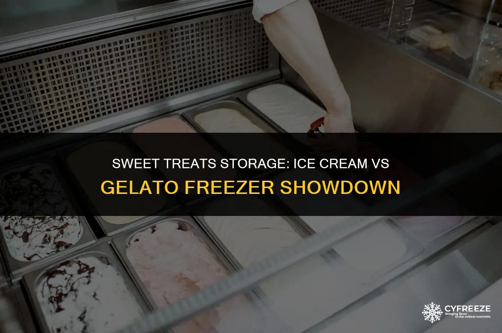 can you store ice cream in a gelato freezer
