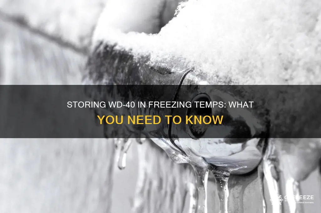 can you store wd-40 in freezing temperatures