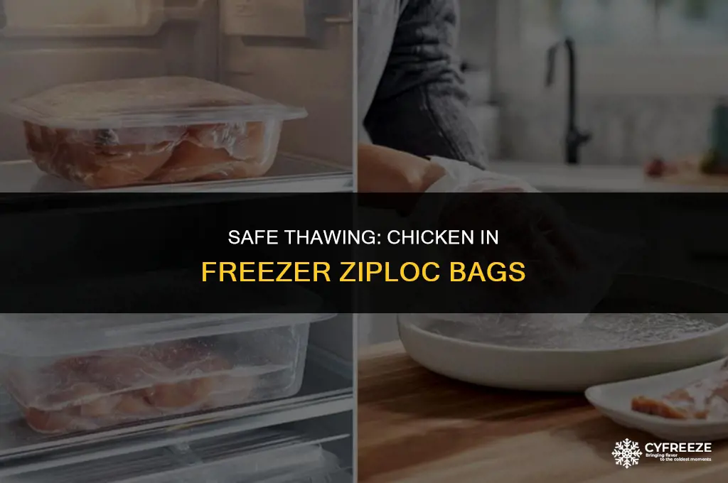 can you unthaw chicken in freezaer ziploc bag