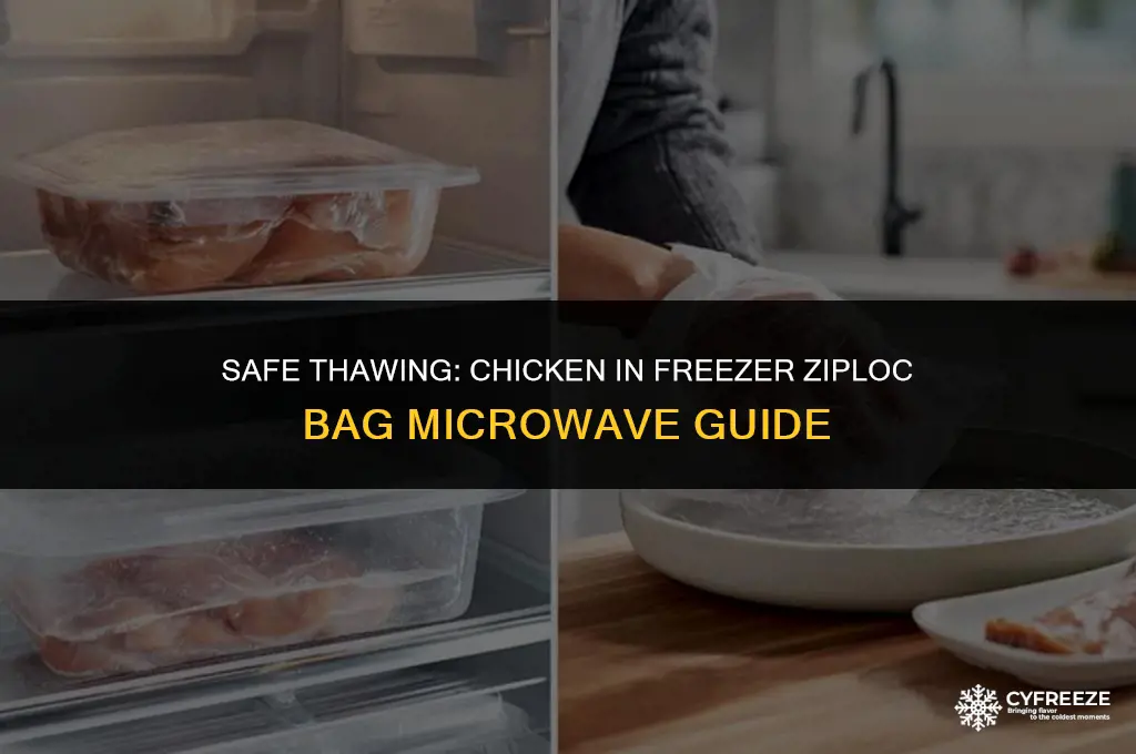 can you unthaw chicken in freezer ziploc bag microwave