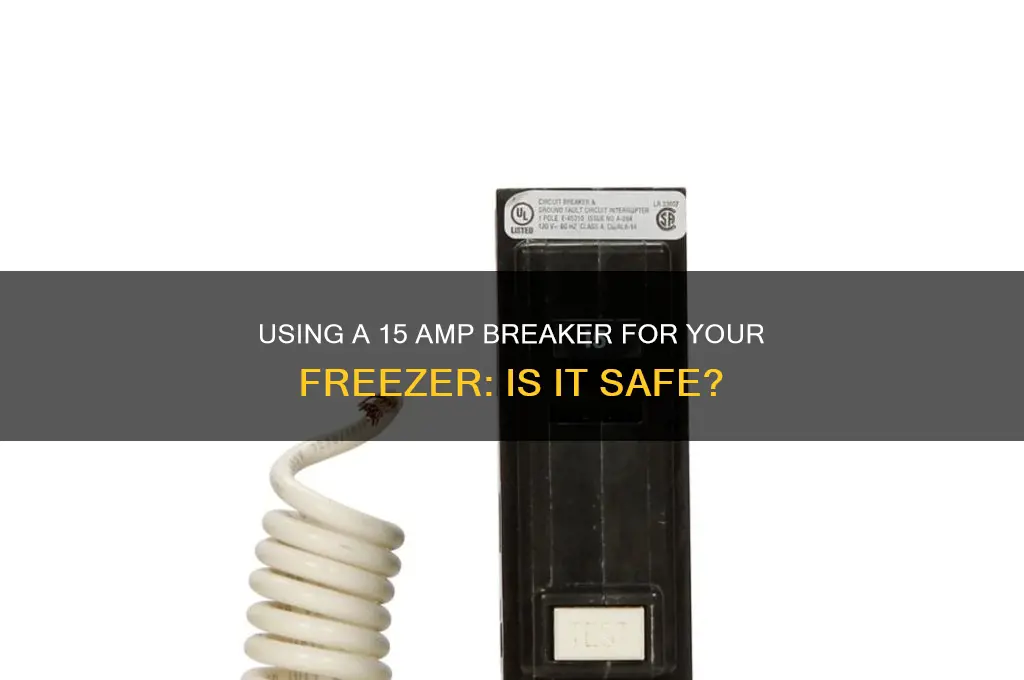 can you use 15 amp breaker a freezer