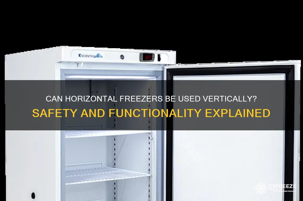 can you use a horizontal freezer in the vertical position