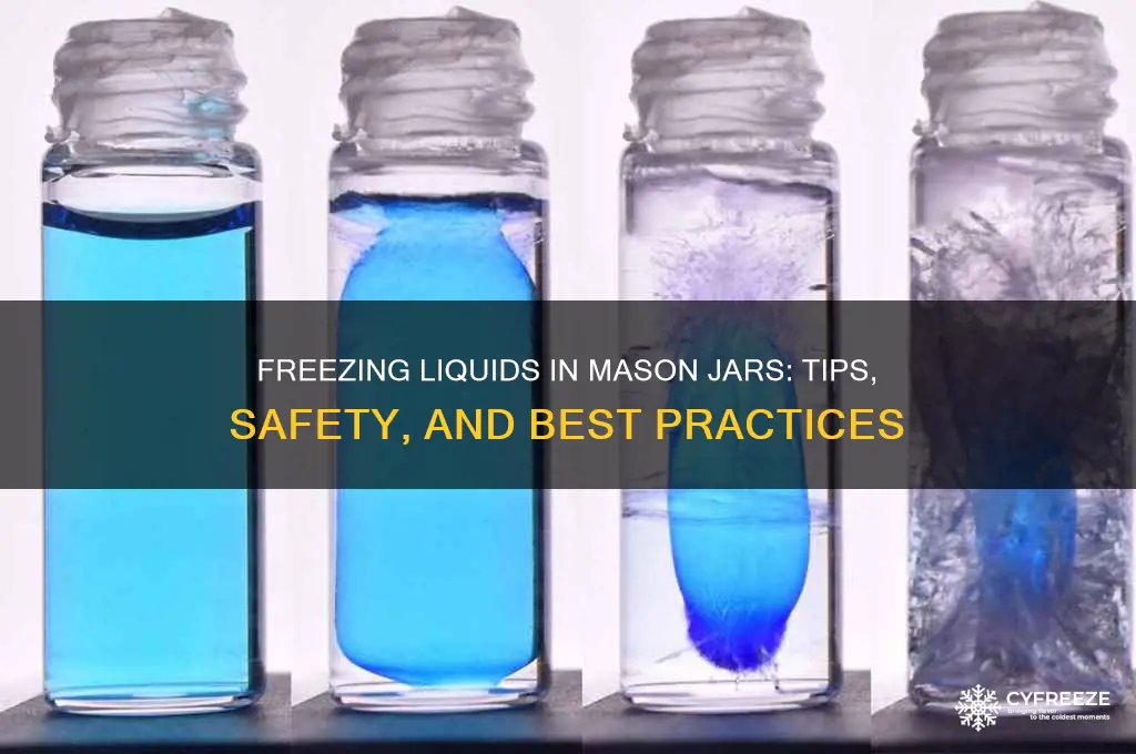 can you use a mason jars to freeze liquid