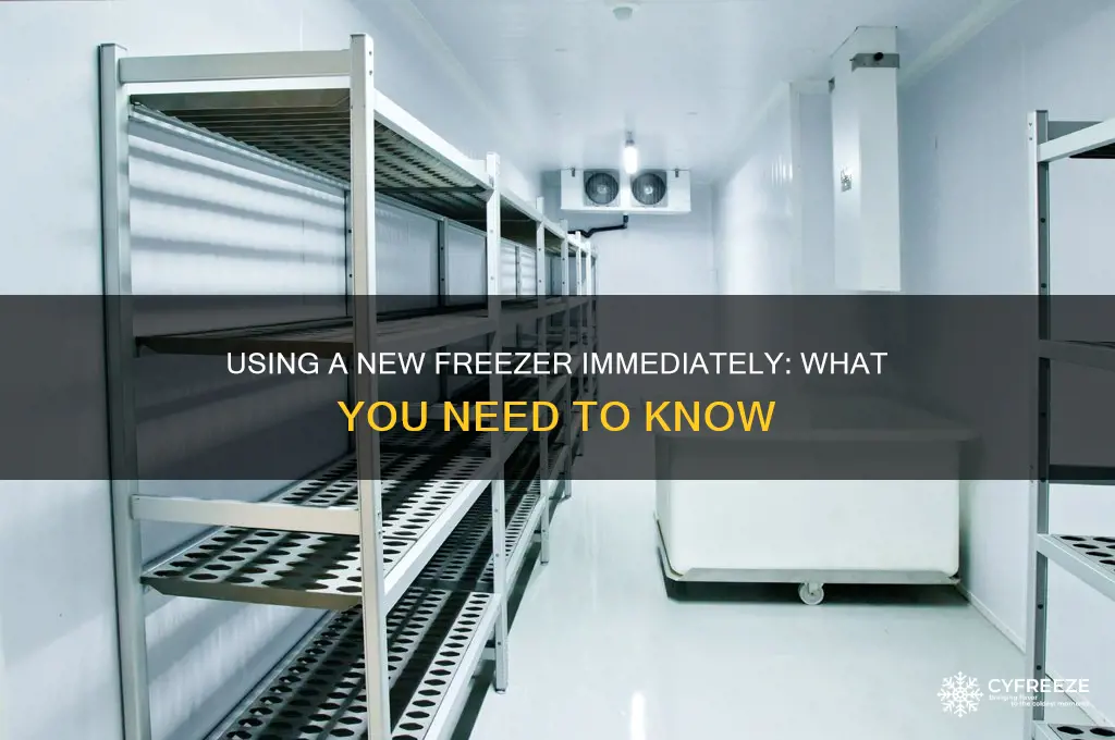 can you use a new freezer straight away