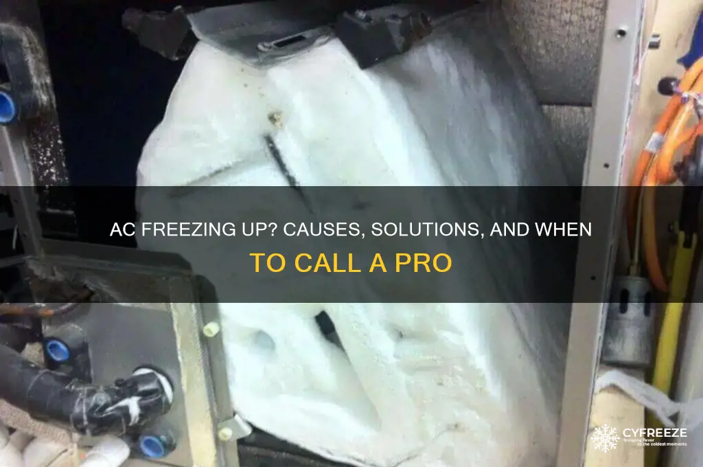 can you use an ac that freezes up