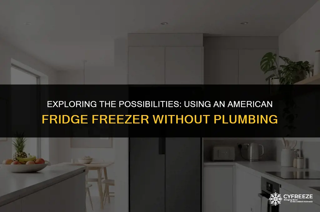 can you use an american fridge freezer without plumbing