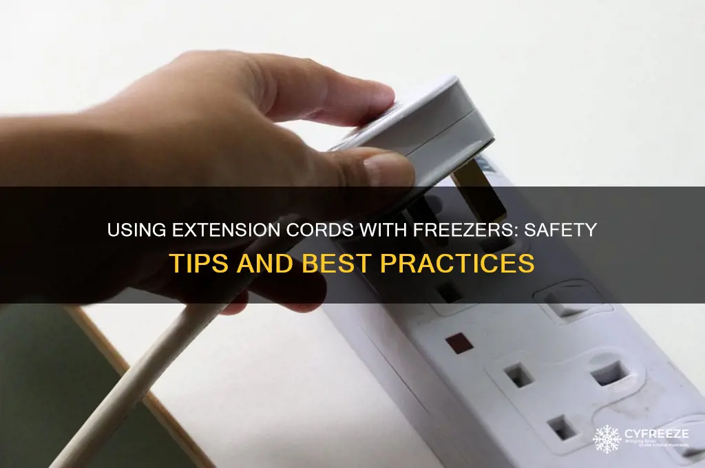 can you use an extension cord with a freezer