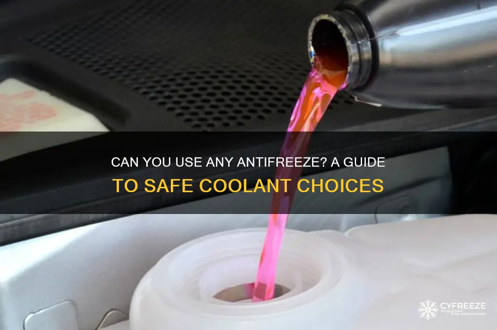 can you use any anti freeze
