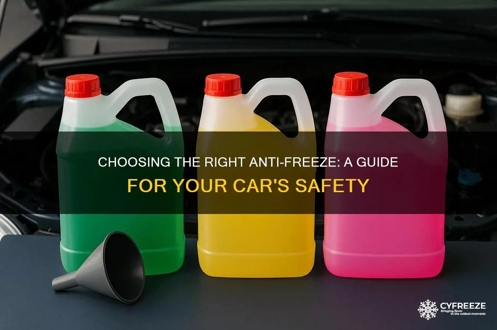 can you use any type of anti-freeze for your car