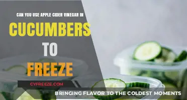 Freezing Cucumbers with Apple Cider Vinegar: A Tasty Preservation Tip
