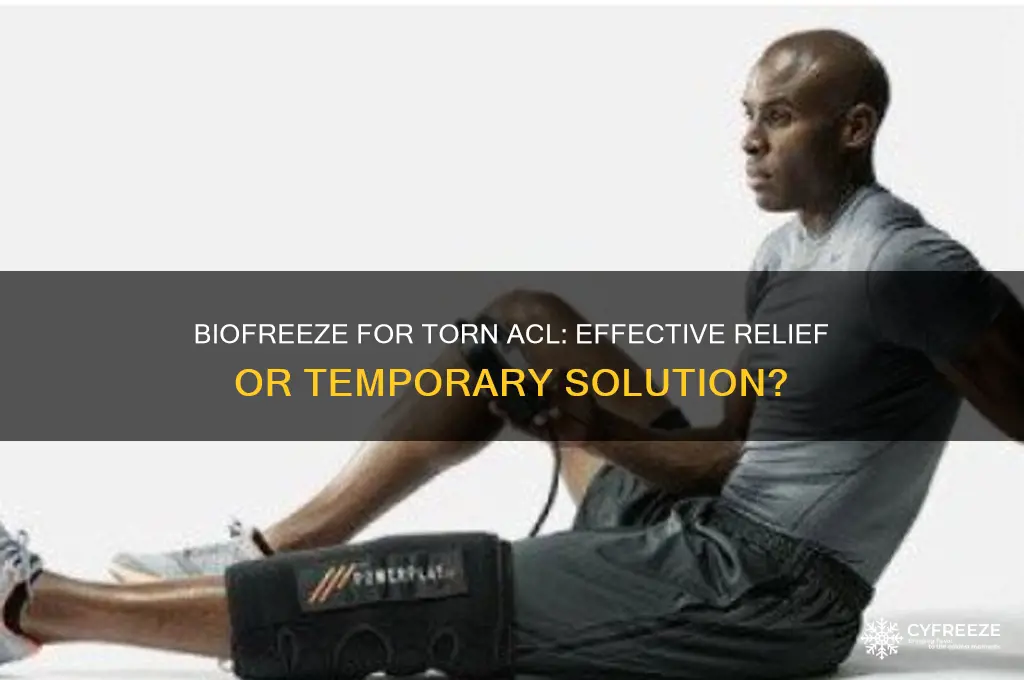 can you use bio freeze for torn acl