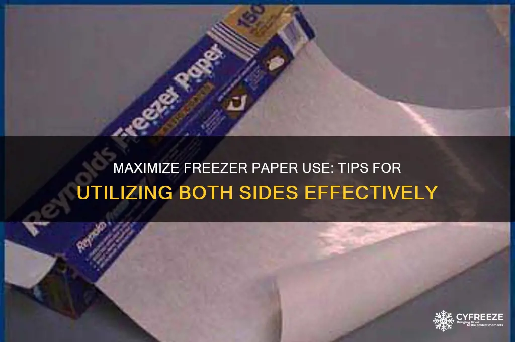 can you use both sides of freezer paper