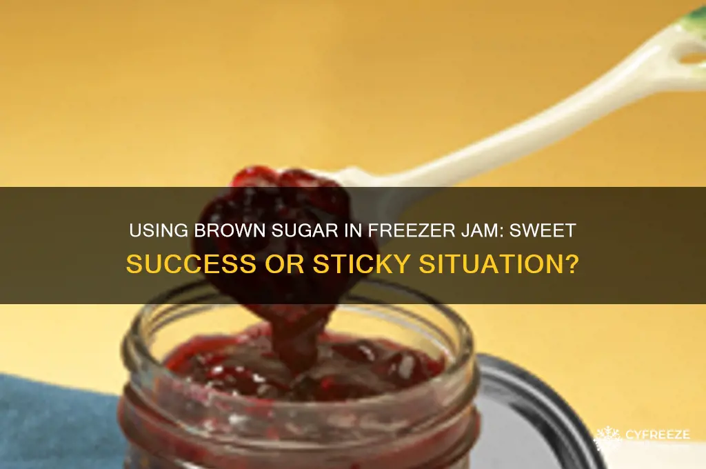 can you use brown sugar in freezer jam