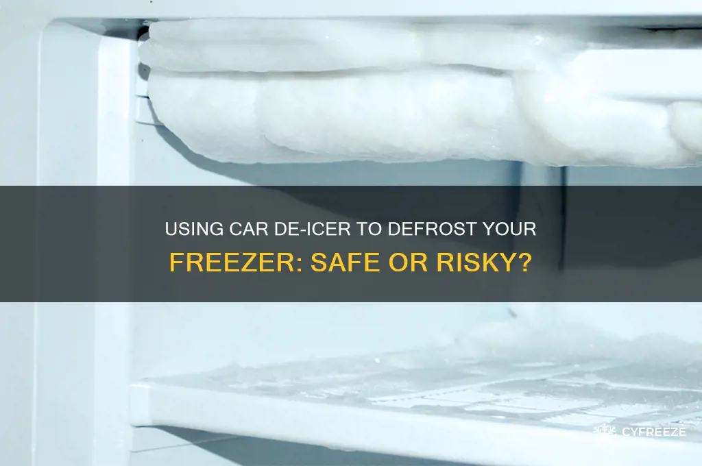 can you use car de-icer to defrost freezer