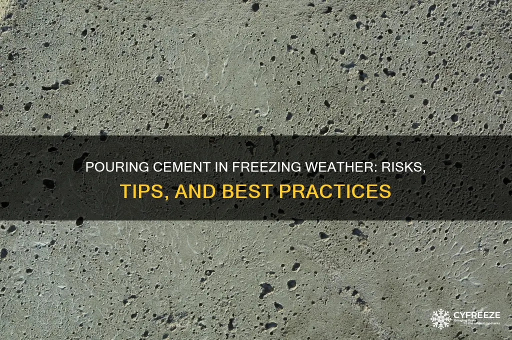can you use cement in freezing weather
