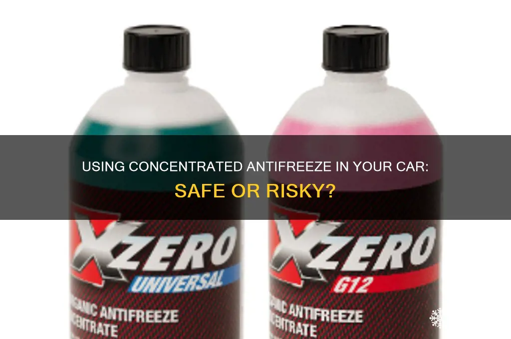 can you use concentrated anti freeze in car