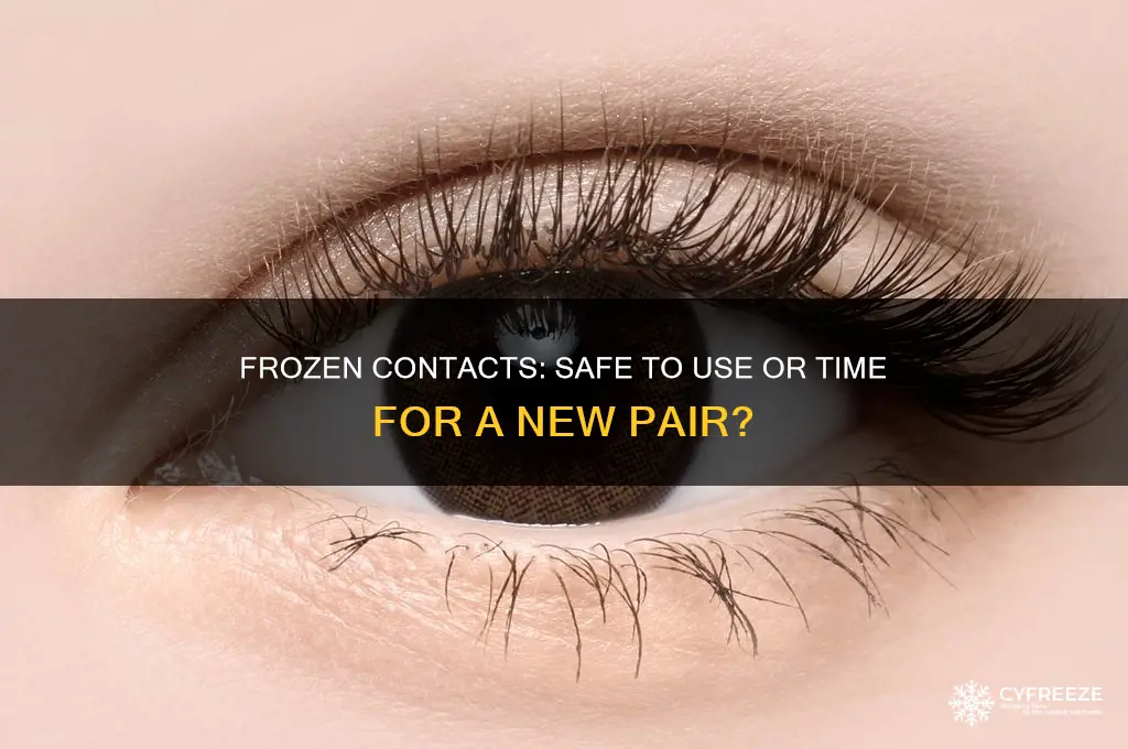 can you use contacts after they freeze