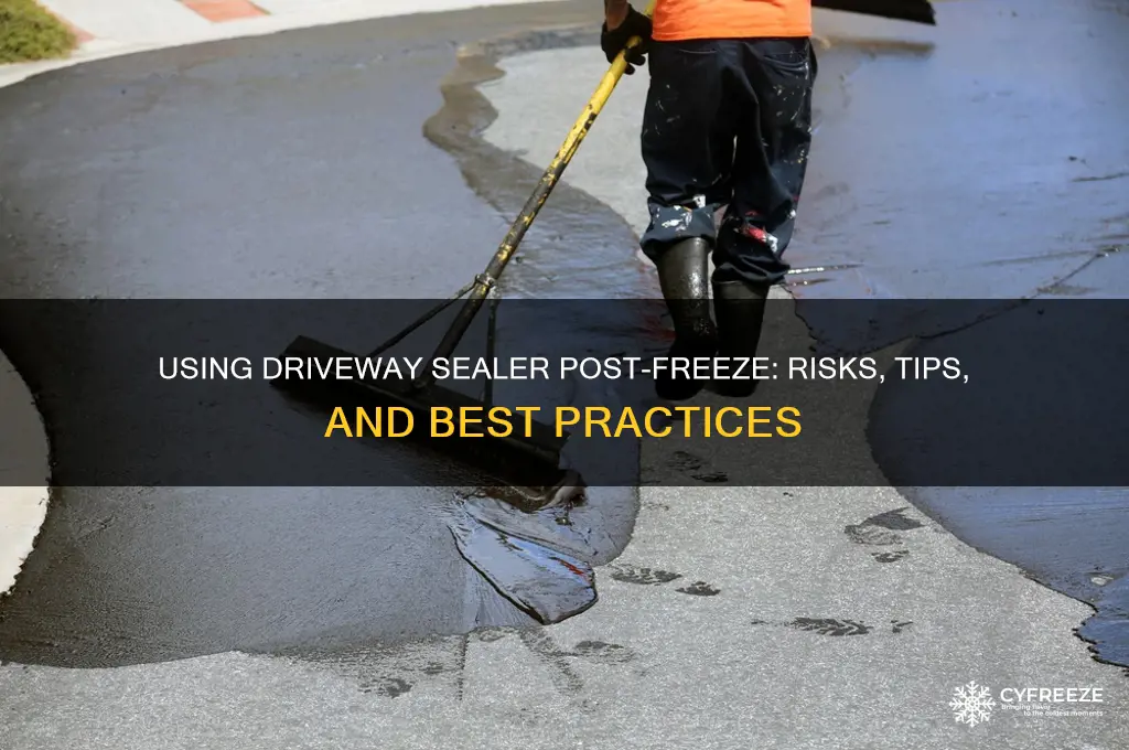 can you use driveway sealer after it freezes