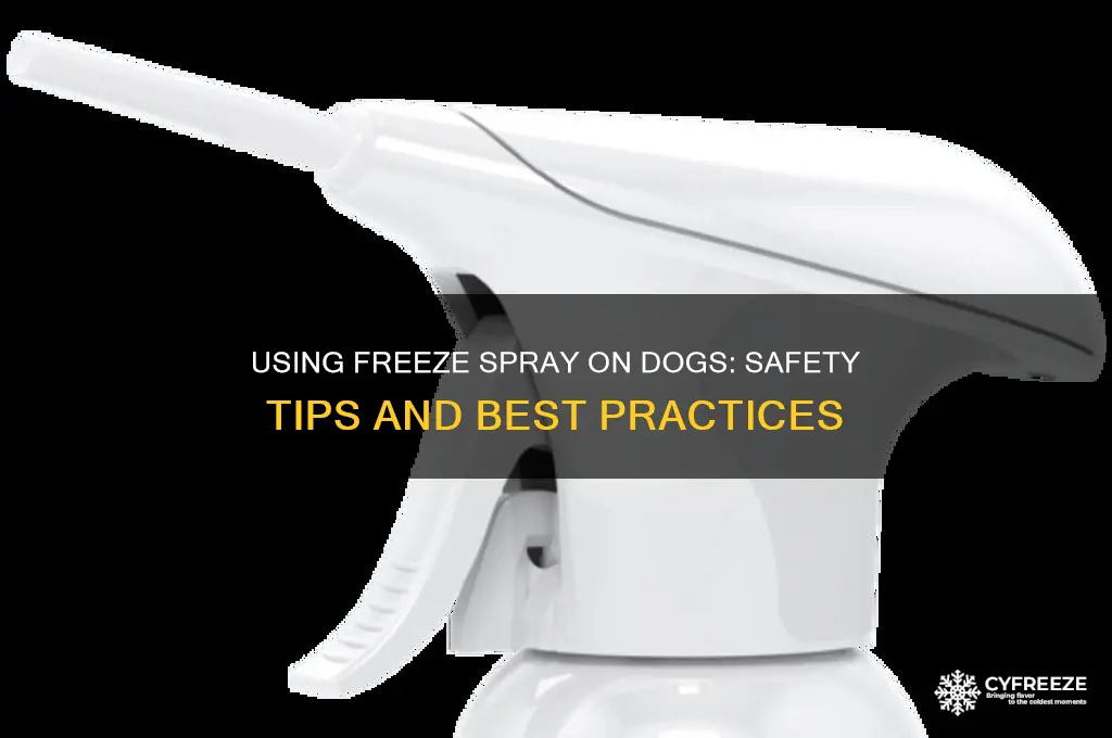 can you use freeze spray on dogs