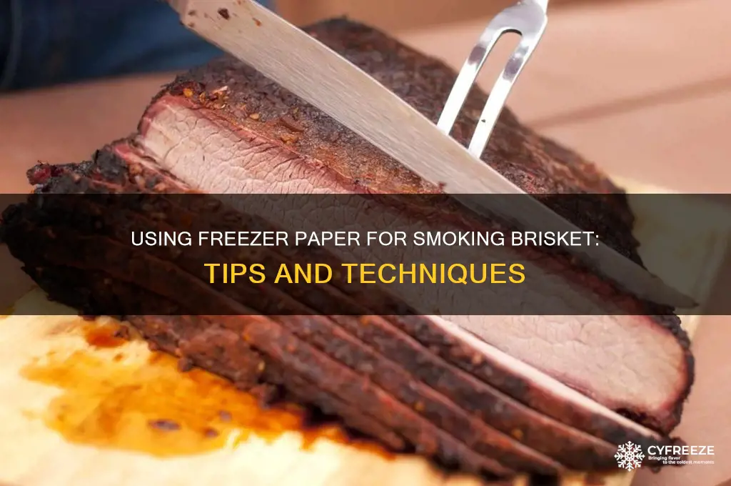 can you use freezer paper to smoke a brisket