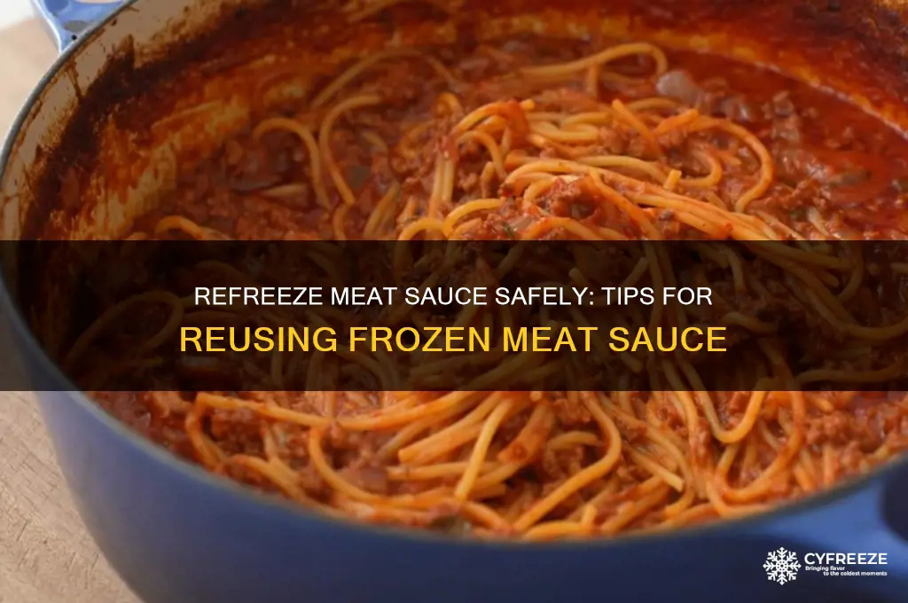 can you use frzen meat sauce and freeze it again