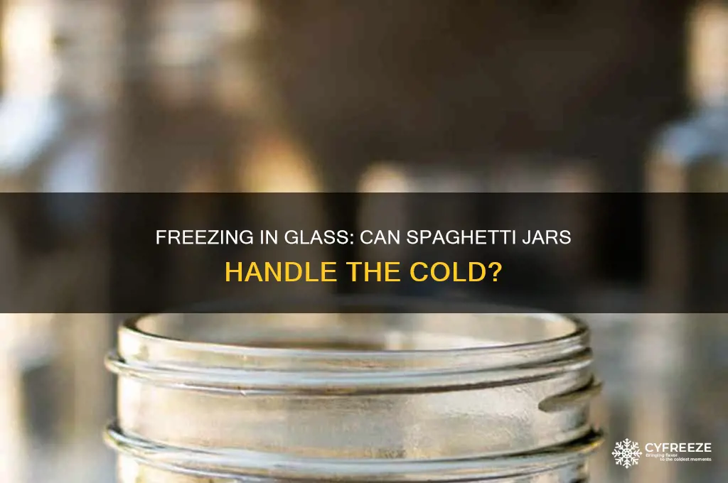 can you use glass spaghetti jars for freezer